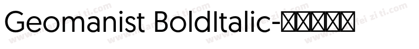 Geomanist BoldItalic字体转换